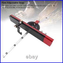 Table Saw Miter Guide System 13 Angle Stops Extendable Fence For Woodworking