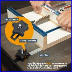 Table Saw Small Parts Crosscut Sled Kit withBlade Guard, Aluminum Miter Bar, Mi