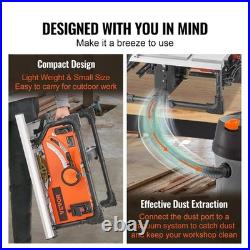 Table Saw for Jobsite, 10-inch 15-Amp, 25-in Max Rip Capacity, Cutting Speed up