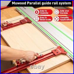 Track Saw Parallel Guide System for Repeatable Rip Cuts Compatible with