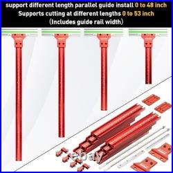 Track Saw Parallel Guide System for Repeatable Rip Cuts Compatible with