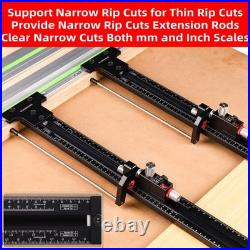 Track Saw Parallel Guide System with Mirco Adjustable Flip Stop and Zero Cali