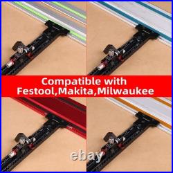 Track Saw Parallel Guide System with Mirco Adjustable Flip Stop and Zero Cali