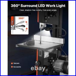 Uimoso 10-Inch Two-Speed Benchtop Bandsaw for Woodworking, 373W 1/2 HP