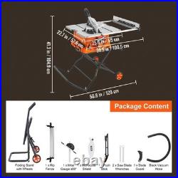 Uimoso 10Table Saw with Stand Electric Cutting Machine 5000RPM 25-in Rip Capacity