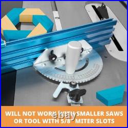 Universal Table Saw Miter Gauge and Aluminum Miter Bar, 27 Angle Stops Miter