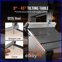 VEVOR 10/14in Benchtop Band Saw with Stand or Fence & Miter Gauge Speed Adjustable