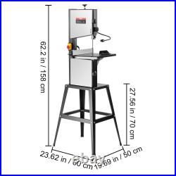 VEVOR 10/14in Benchtop Band Saw with Stand or Fence & Miter Gauge Speed Adjustable