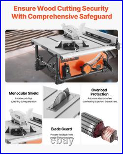 VEVOR 10 Table Saw 4500 RPM Portable Jobsite Wood Cutting Saw with Dust Port VEVOR 10 Table Saw 4500 RPM Portable Jobsite Wood Cutting Saw with Dust Port