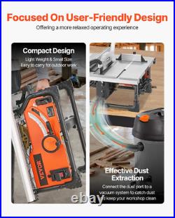 VEVOR 10 Table Saw 4500 RPM Portable Jobsite Wood Cutting Saw with Dust Port VEVOR 10 Table Saw 4500 RPM Portable Jobsite Wood Cutting Saw with Dust Port