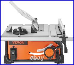 VEVOR 10 Table Saw 4500 RPM Portable Jobsite Wood Cutting Saw with Dust Port VEVOR 10 Table Saw 4500 RPM Portable Jobsite Wood Cutting Saw with Dust Port