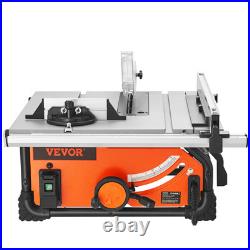 VEVOR 10 Table Saw Electric Cutting Machine 4500RPM 25-in Rip Capacity Woodwork