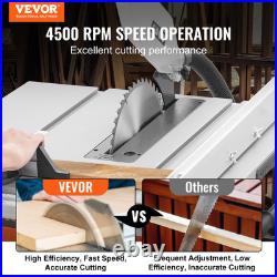 VEVOR 10 Table Saw Electric Cutting Machine 4500RPM 25-in Rip Capacity Woodwork