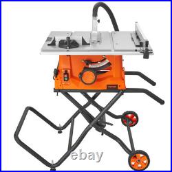 VEVOR 10 Table Saw with Stand Electric Cutting Machine 5000RPM 25-in Rip Capacity