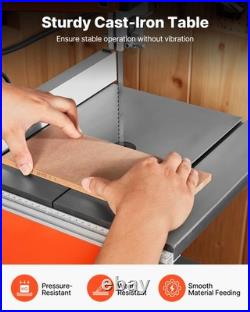 VEVOR Band Saw 10-Inch Two-Speed Benchtop Bandsaw for Woodworking 373W 1/2 HP