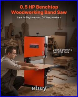 VEVOR Band Saw 9-Inch Benchtop Bandsaw 373W 1/2 HP with Fence for Woodworking
