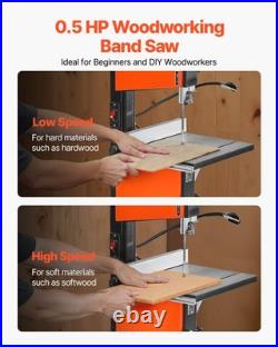 VEVOR Band Saw with Stand 10-Inch Two-Speed Benchtop Bandsaw for Woodworking