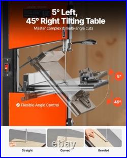 VEVOR Band Saw with Stand 10-Inch Two-Speed Benchtop Bandsaw for Woodworking
