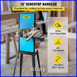 VEVOR Benchtop Bandsaw for Woodworking Band Saw 10 3.5-Amp with Tilt Table