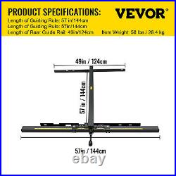 VEVOR Table Saw Rip Fence And Rail System, 57 & 57 Wide With Front Guide Bar