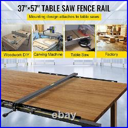 VEVOR Table Saw Rip Fence and Rail System 57 × 57 Wide with Front Guide Bar