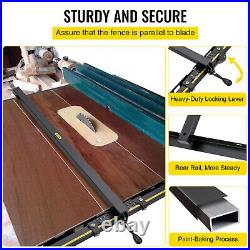 VEVOR Table Saw Rip Fence and Rail System 57 × 57 Wide with Front Guide Bar