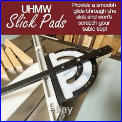 Versatile Miter Gauge for Table Saws with Easy Angle Adjustments & Flip Stop