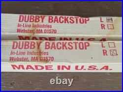 Vtg DUBBY Backstop Fence Pair (Left & Right) In-Line Industries Table Saw Stops