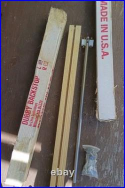Vtg DUBBY Backstop Fence Pair (Left & Right) In-Line Industries Table Saw Stops