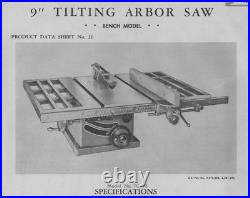 Walker-Turner 9 Tilting Arbor Table Saw Model TC995 Rip Fence FRONT RAIL ONLY