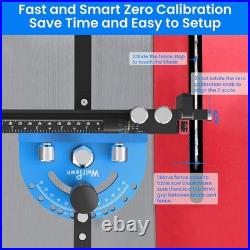 Wolfawn Table Saw Miter Gauge With Micro Adjustable Flip Stop & Extendable Fence