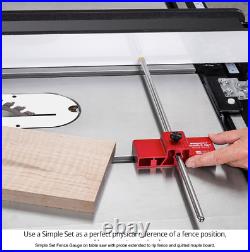 Woodpeckers Simple Set Fence Gauge SSFG-23 Table Saw Alignment Aid Red Tool