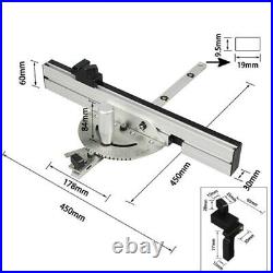 Woodworking Angle Miter Gauge Tenon Fence T Track Push Ruler Guide Router Table