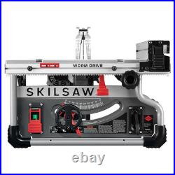 Worm Drive Table Saw 25 Inch Rip Capacity Rack Pinion Fence Compact Jobsite Saw